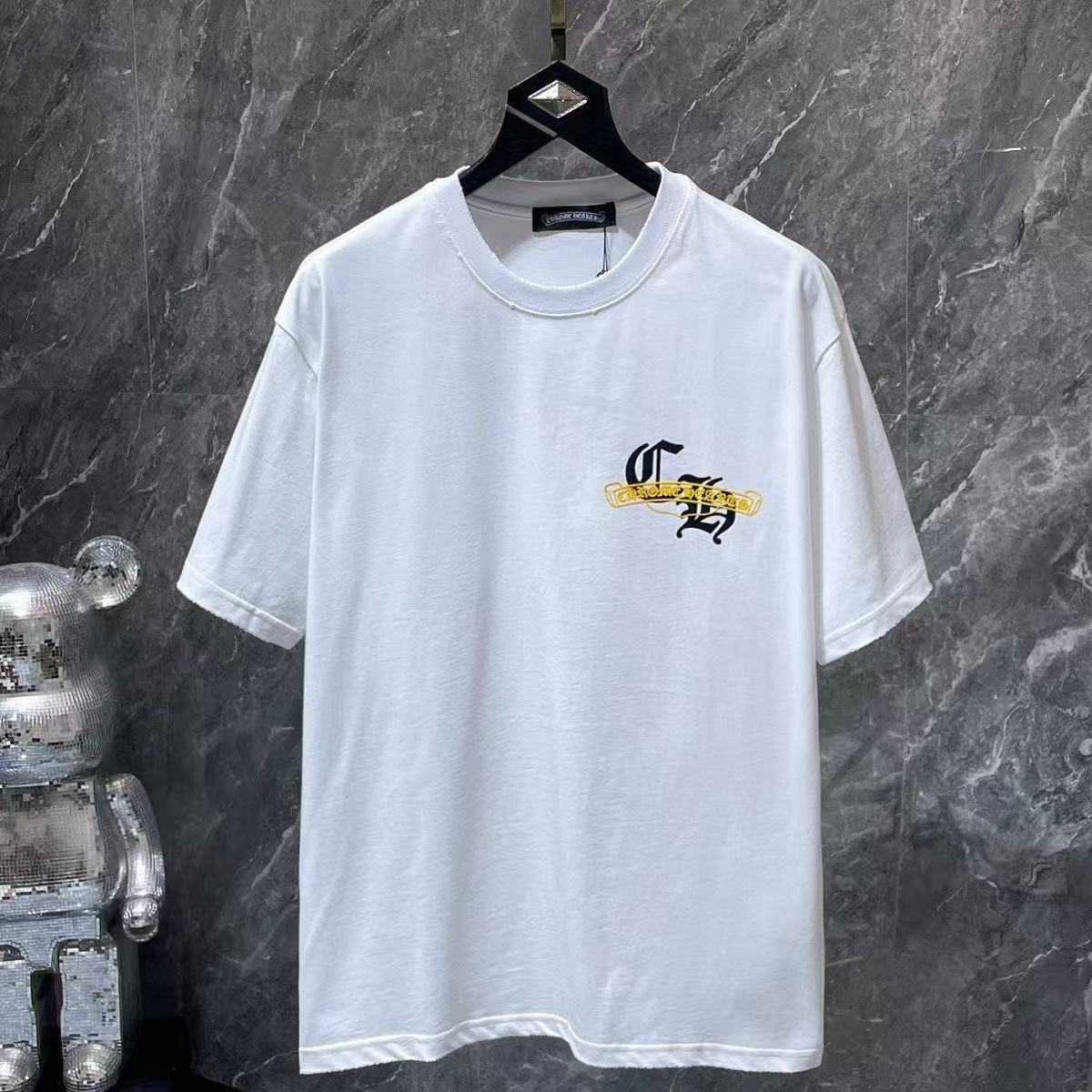 Chrome Hearts Classic Crewneck T-Shirt in White/Black/Yellow
