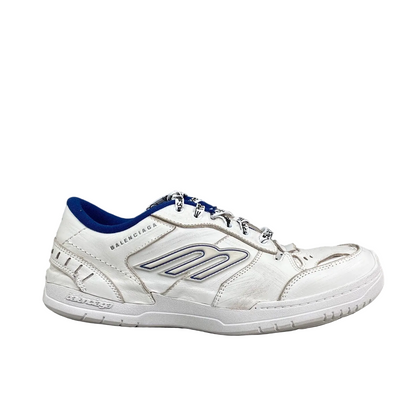 Balenciaga Hamp tons Sneaker in White/Blue: Avant-Garde Clarity