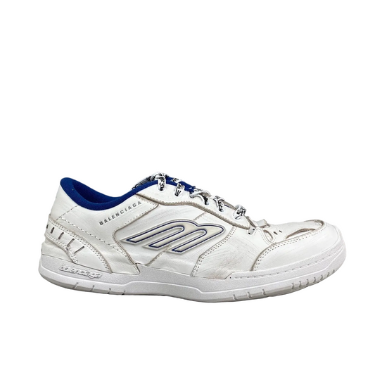 Balenciaga Hamp tons Sneaker in White/Blue: Avant-Garde Clarity