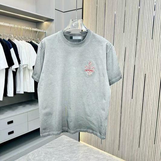 Chrome Hearts Classic Crewneck T-Shirt in Grey/Red