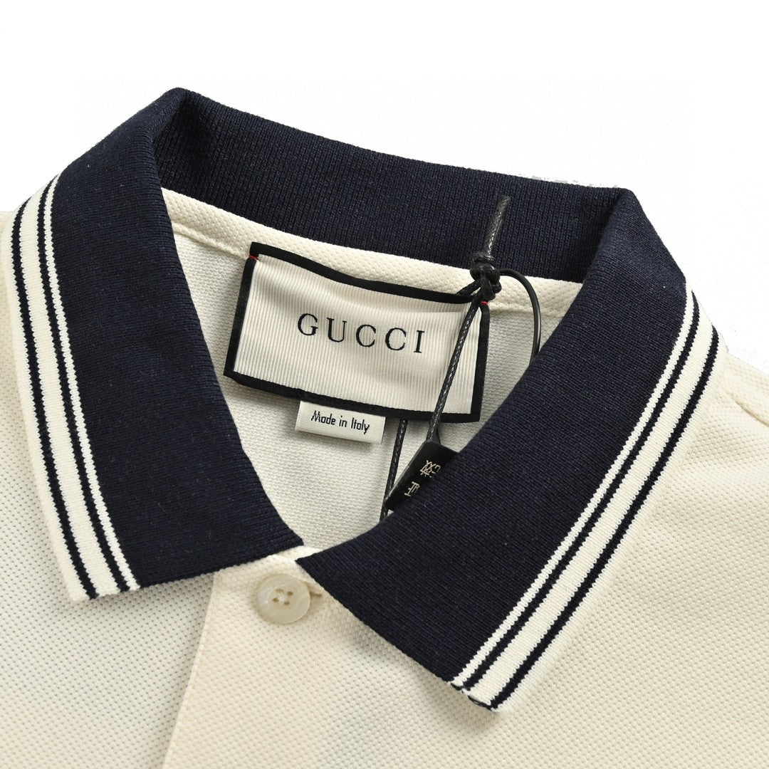 Pra*a logo patch polo shirt