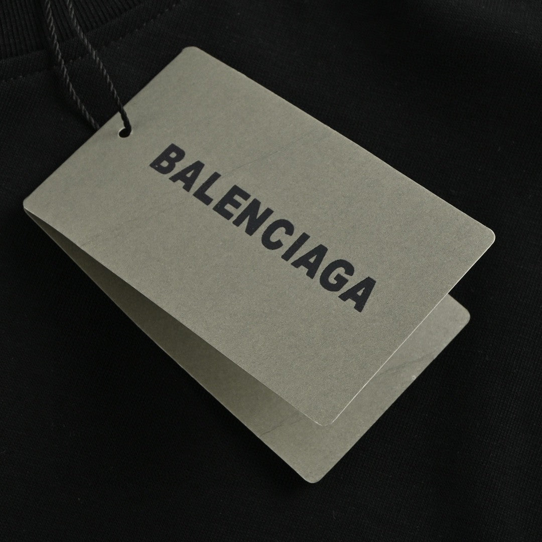 Ba*len*cia*ga black t-shirt with graphic design