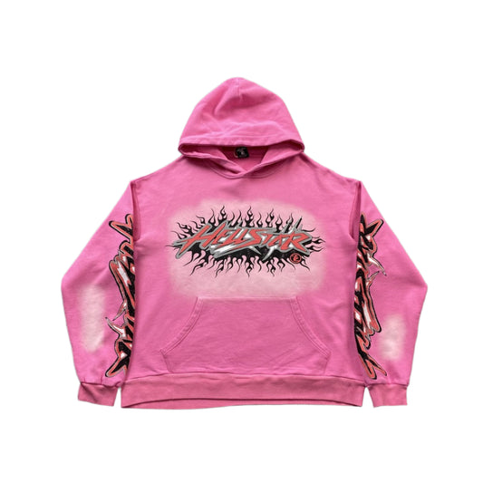 HELLSTAR BRAINWASHED WITHOUT BRAIN HOODIE PINK