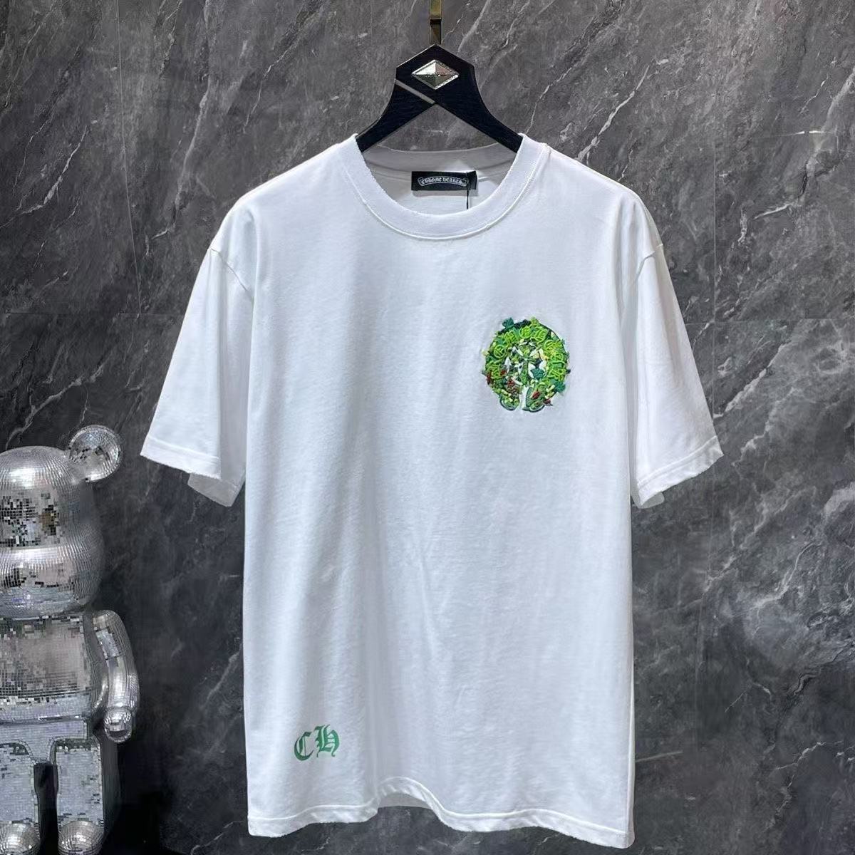 Chrome Hearts Classic Crewneck T-Shirt in White/Green