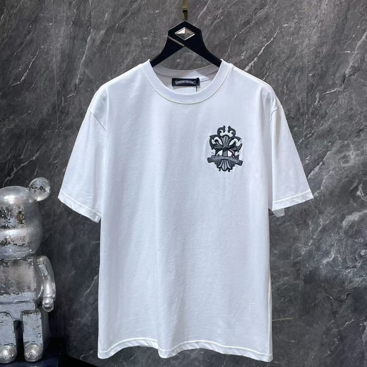 Chrome Hearts Classic Crewneck T-Shirt in White/Grey