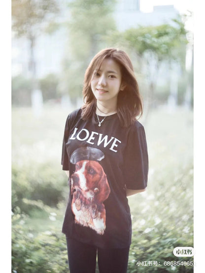 Loewe T-Shirt - Black with Dog Print