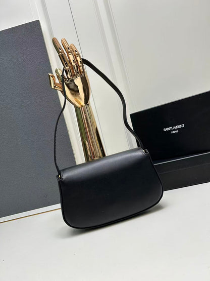 Saint Laurent Black Bag with Gold Closure