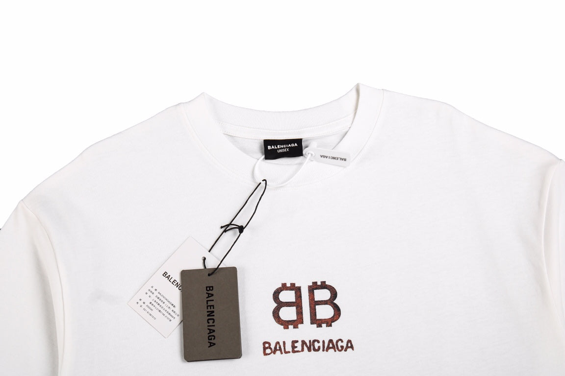 Ba*len*cia*ga "double b logo" t-shirt