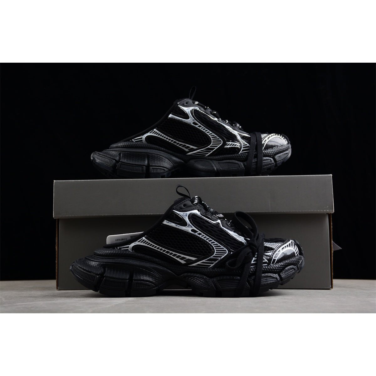 BALENCIAGA 3XL MULE x BLACK WHITE - Prime Reps