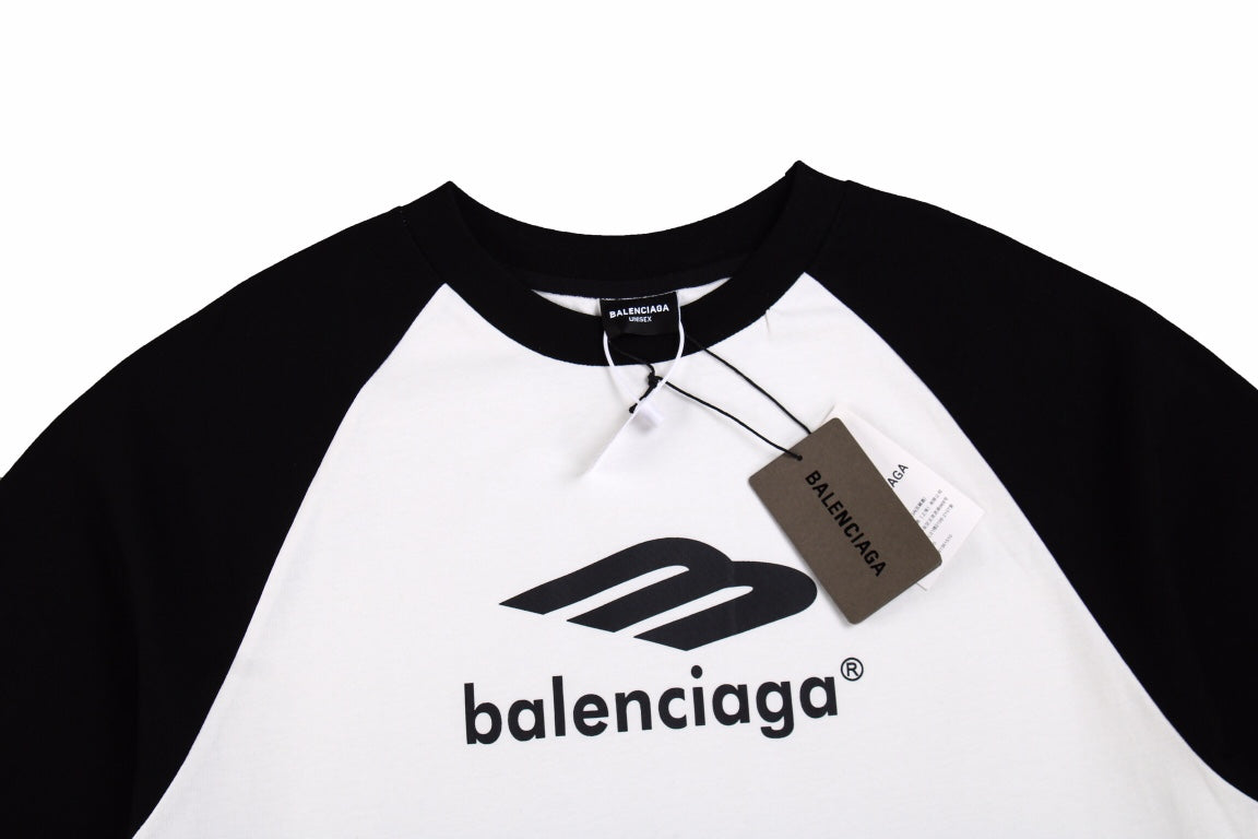 Ba*len*cia*ga black and white t-shirt with logo print