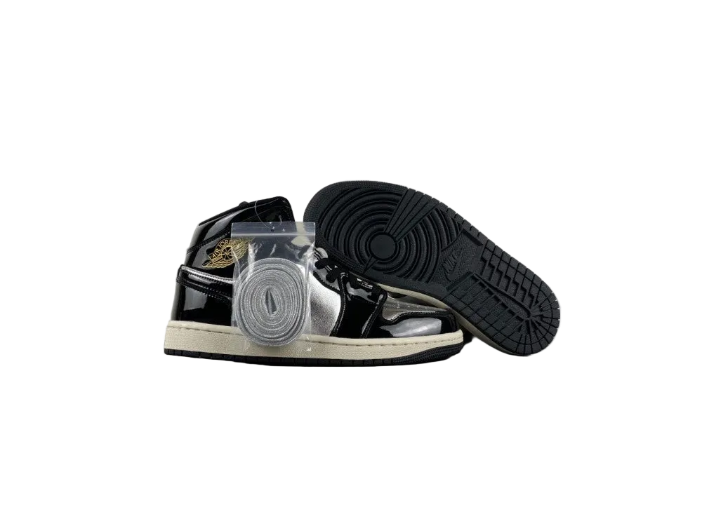 Air Jordan 1 Mid SE "Black Silver Gold"