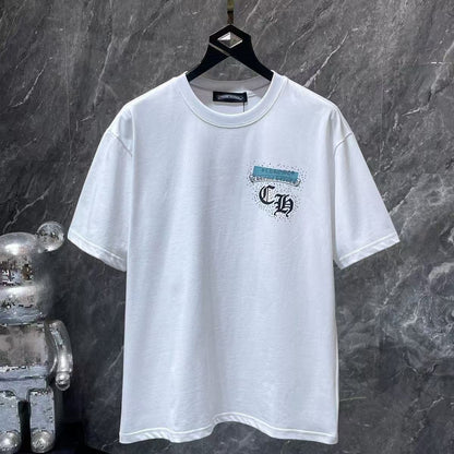 Chrome Hearts Classic Crewneck T-Shirt in White/Blue/Black