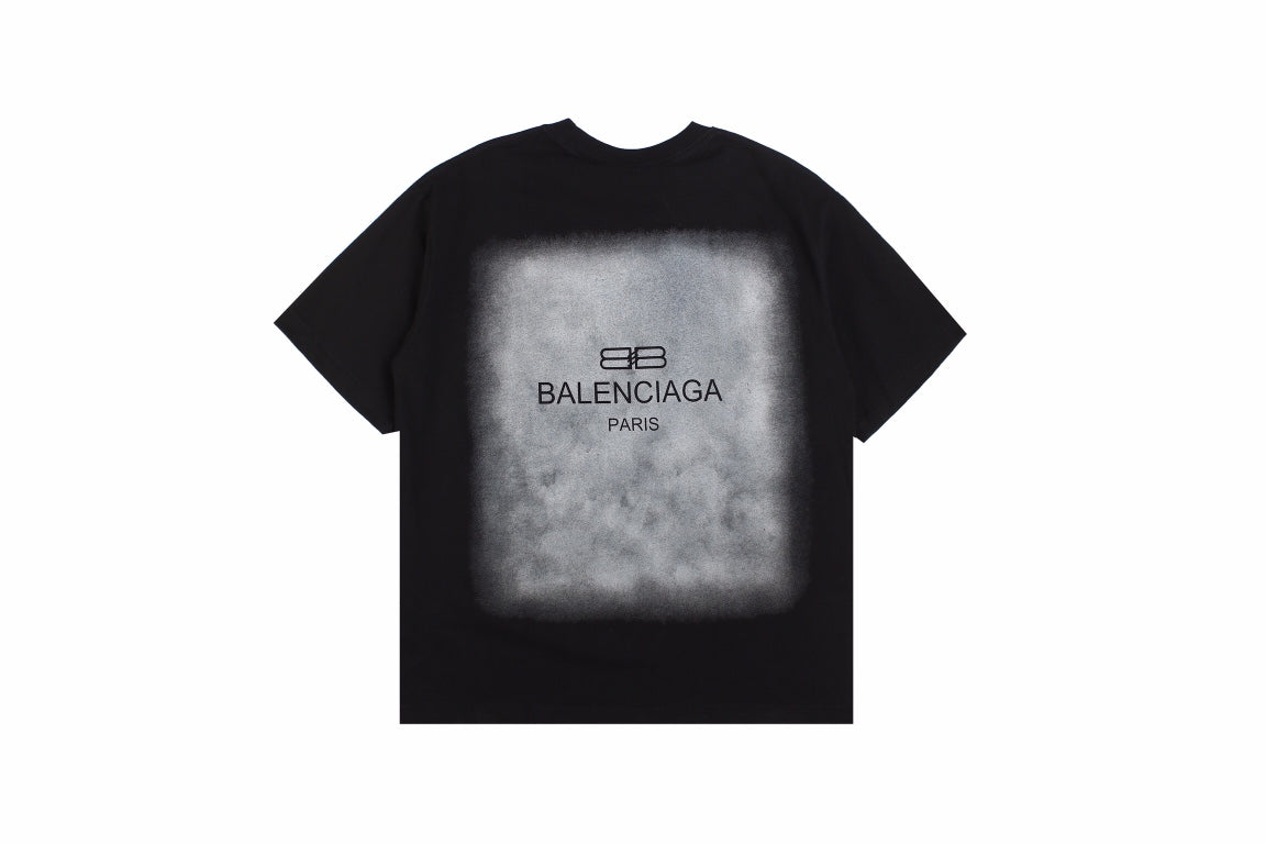 Ba*len*cia*ga spray logo t-shirt (black)