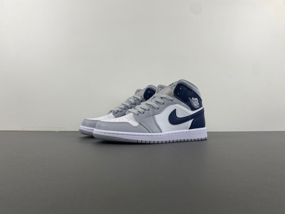Air Jordan 1 Mid "White/Grey/Navy"