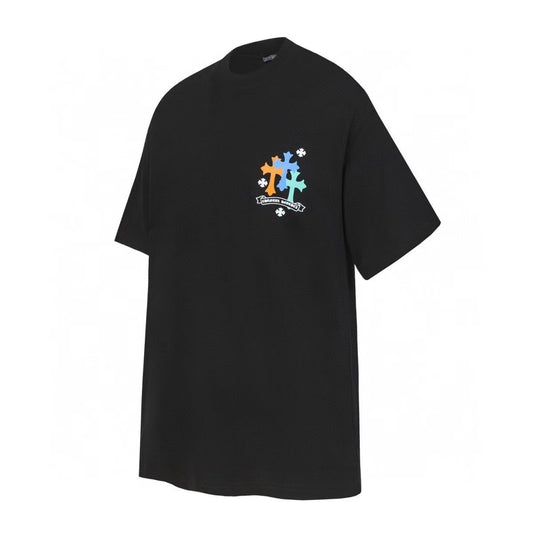 Chrome Hearts Classic Crewneck T-Shirt in Black/White/Multicolor