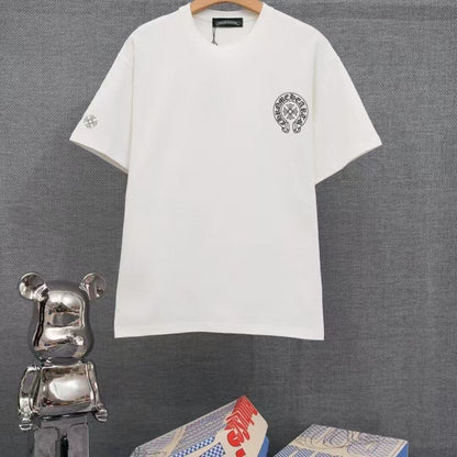 Chrome Hearts Classic Crewneck T-Shirt in White/Black Multicolor