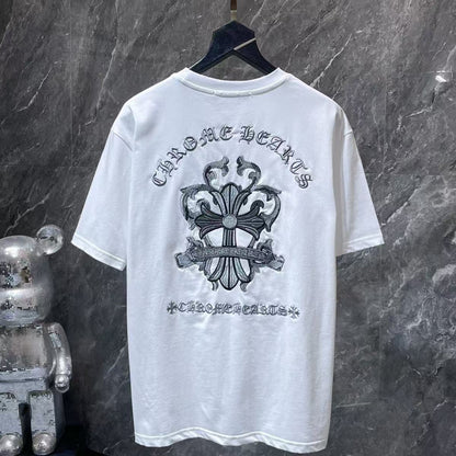 Chrome Hearts Classic Crewneck T-Shirt in White/Grey