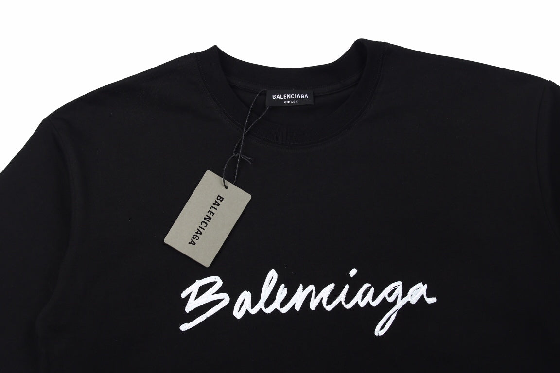 Ba*len*cia*ga t-shirt with script logo (black)