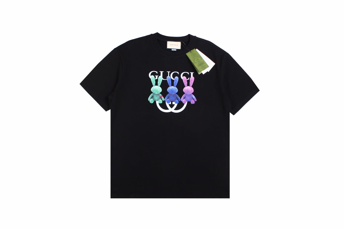 G*u*i bunny trio t-shirt (black)