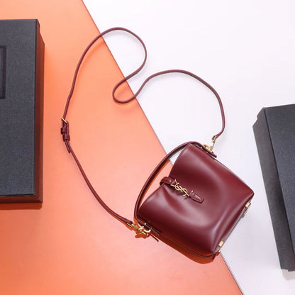 Saint Laurent Burgundy Lambskin Bag