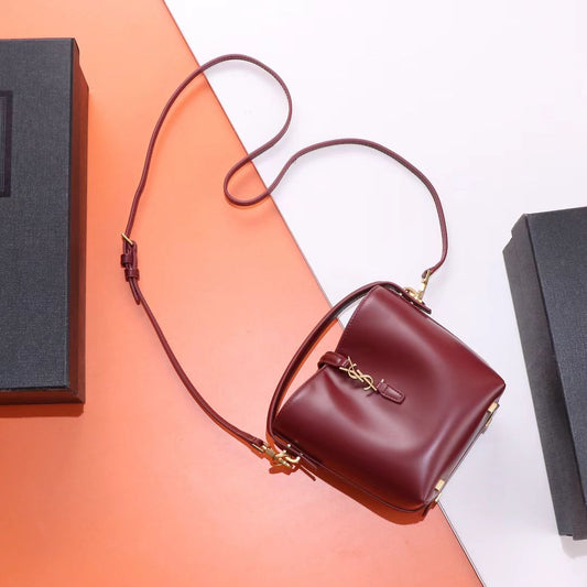 Saint Laurent Burgundy Lambskin Bag