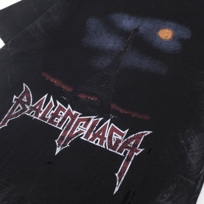 BALENCIAGA DEVIL'S EIFFEL TOWER GRAPHIC T-SHIRT BLACK