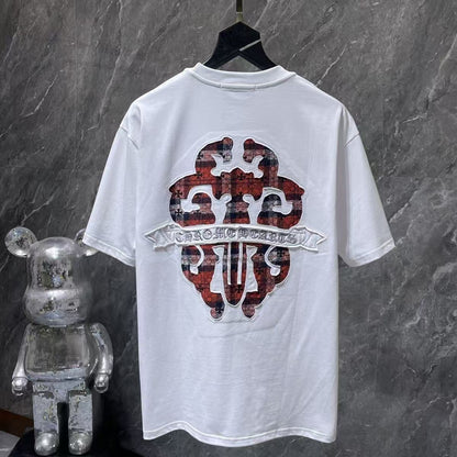 Chrome Hearts Classic Crewneck T-Shirt in White/Red