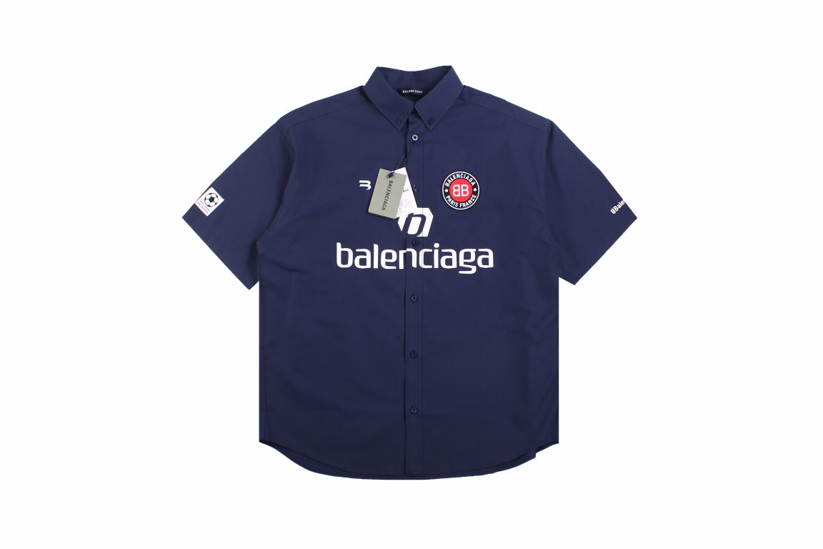 Ba*len*cia*ga button-up shirt with logo design