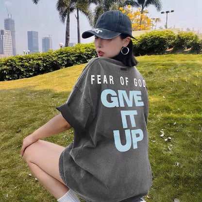 Fear of God T-Shirt with 'Give It Up' Text