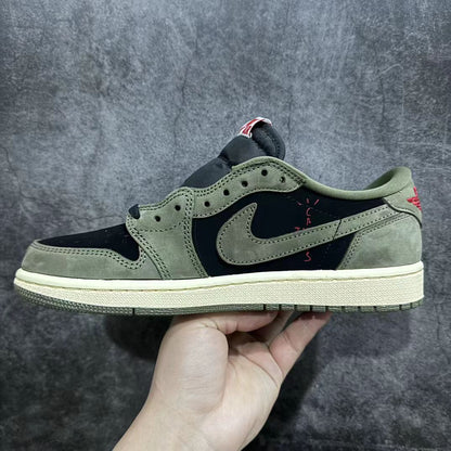 Nike Air Jordan 1 Low – Black / Pine Green