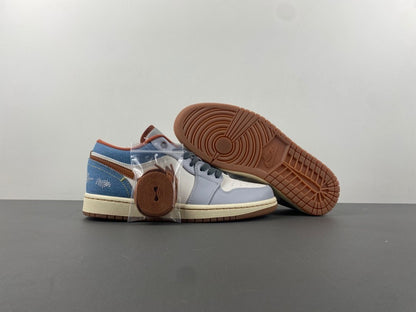 Air Jordan 1 Low "White/Blue/Grey"