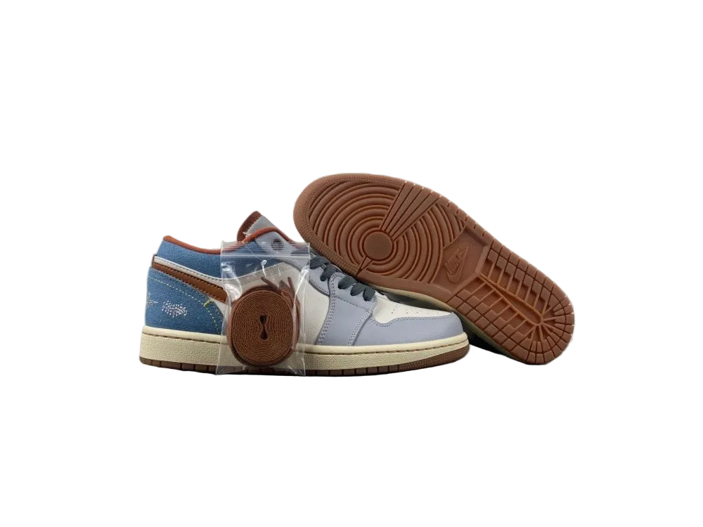Air Jordan 1 Low "White/Blue/Grey"