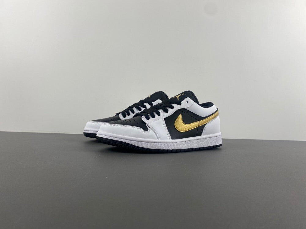 Air Jordan 1 Low "White/Black/Metallic Gold"