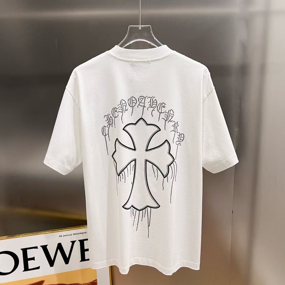 Chrome Hearts Classic Crewneck T-Shirt in White/Black