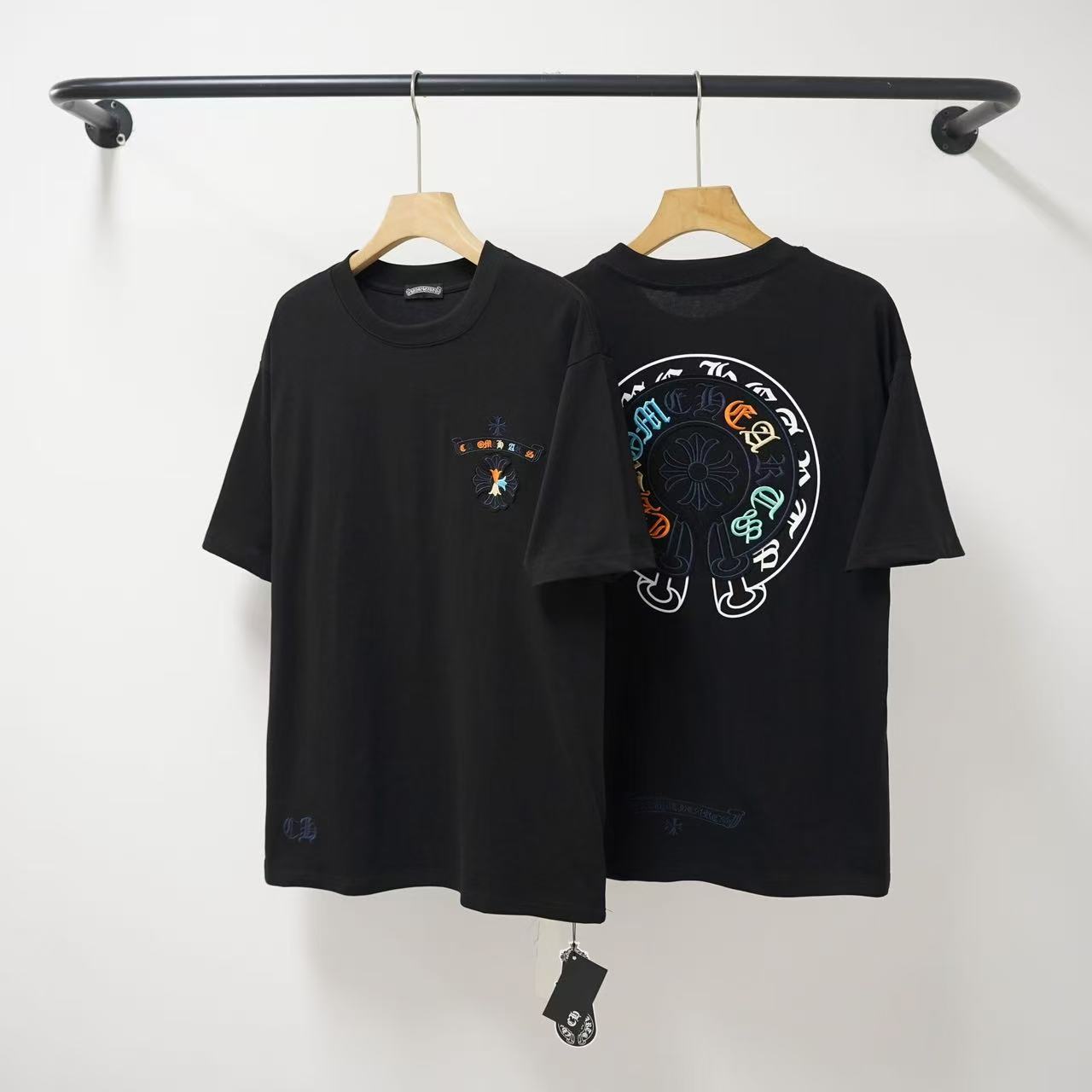 Chrome Hearts Black Multi-Color T-Shirt: A Radiant, Iconic Motif
