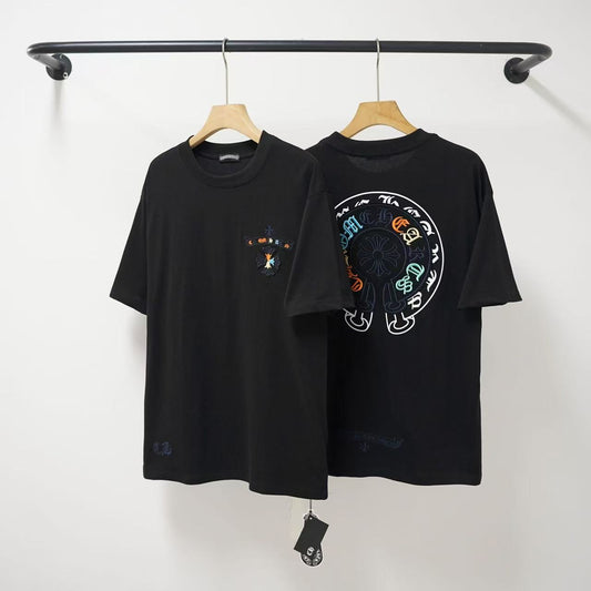 Chrome Hearts Black Multi-Color T-Shirt: A Radiant, Iconic Motif