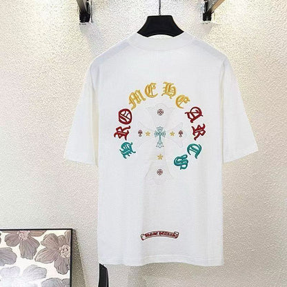 Chrome Hearts T-shirt in White/Yellow/Red: Heraldic Edge