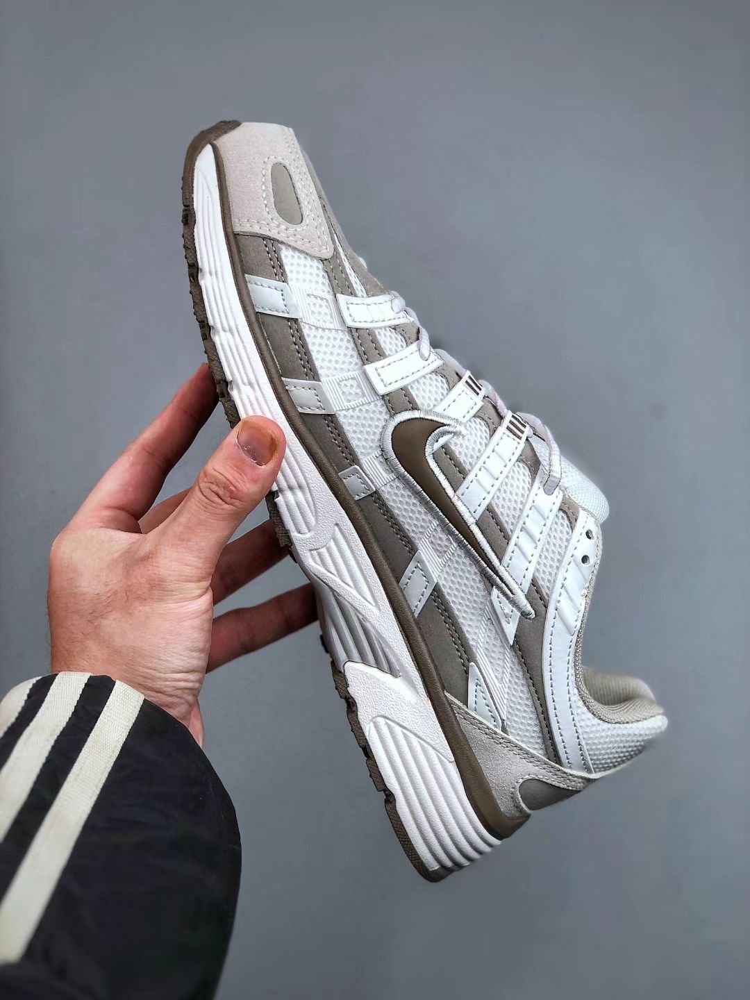 Nike P-6000 in White/Brown: Retro Digital Terroir