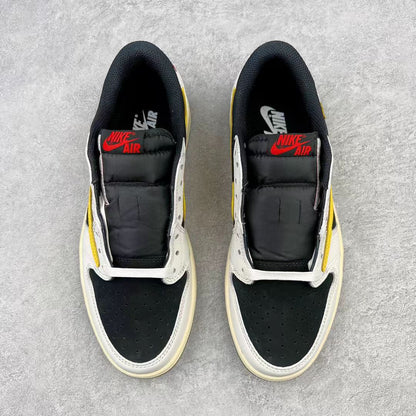Nike Air Jordan 1 Low – White / Varsity Yellow / Black