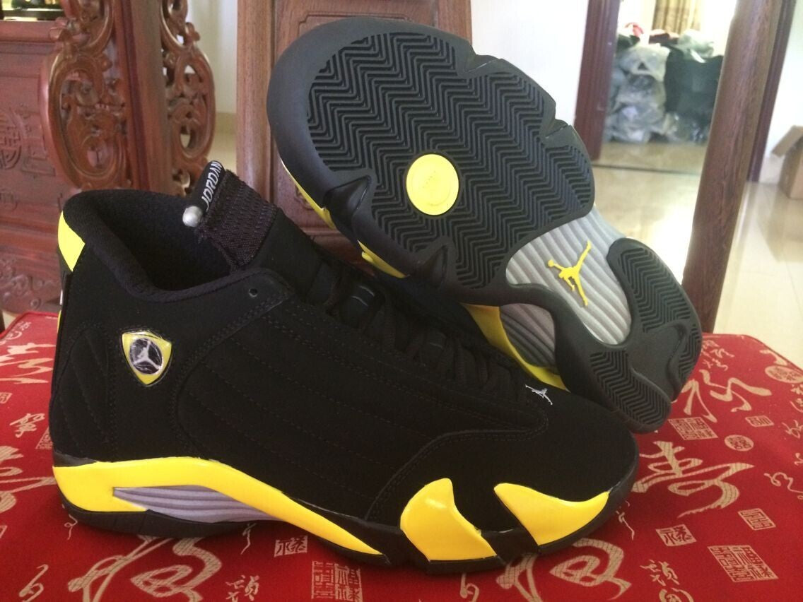 Air Jordan XIV Retro "Black / Tour Yellow / Metallic Silver"