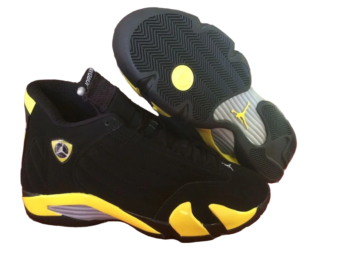 Air Jordan XIV Retro "Black / Tour Yellow / Metallic Silver"