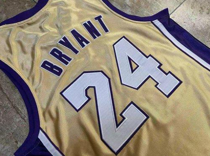 KOBE BRYANT LOS ANGELES LAKERS GOLD JERSEY