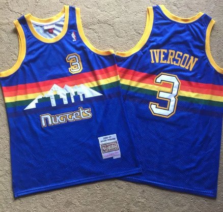ALLEN IVERSON DENVER NUGGETS THROWBACK JERSEY - Prime Reps