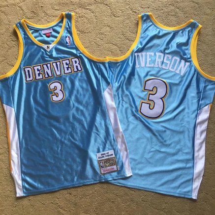 ALLEN IVERSON DENVER NUGGETS THROWBACK JERSEY - Prime Reps