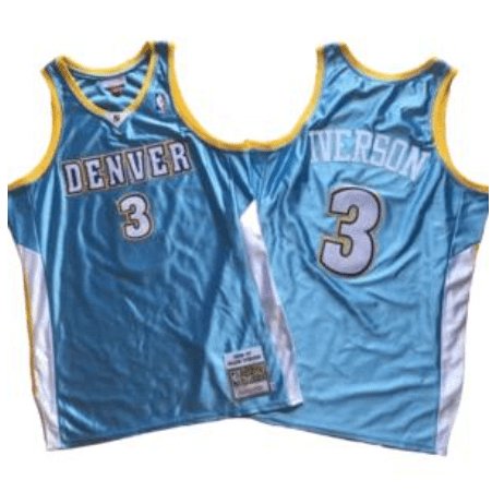 ALLEN IVERSON DENVER NUGGETS THROWBACK JERSEY - Prime Reps