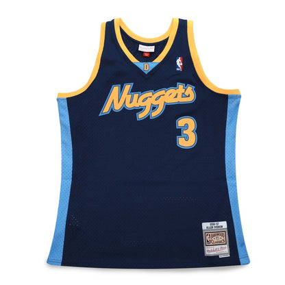 ALLEN IVERSON DENVER NUGGETS THROWBACK JERSEY (HEAT APPLIED) - Prime Reps