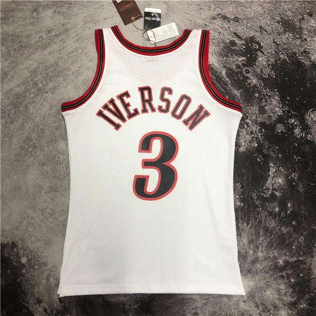 ALLEN IVERSON PHILADELPHIA 76ERS THROWBACK JERSEY (HEAT APPLIED) - Prime Reps