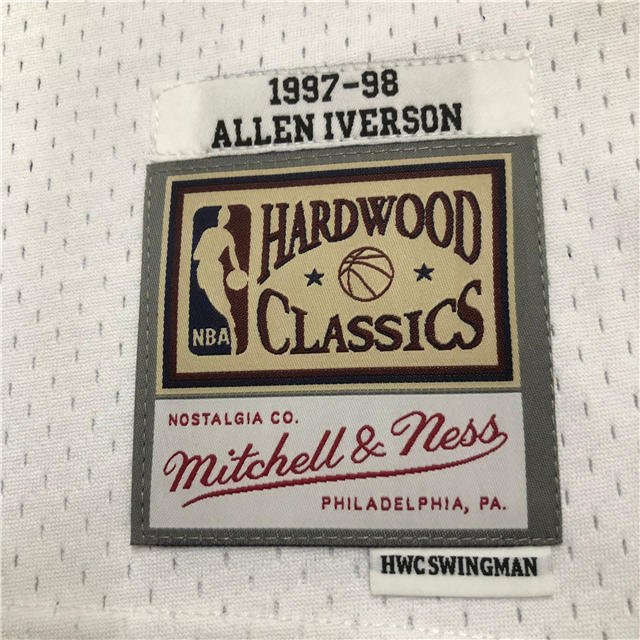 ALLEN IVERSON PHILADELPHIA 76ERS THROWBACK JERSEY (HEAT APPLIED) - Prime Reps