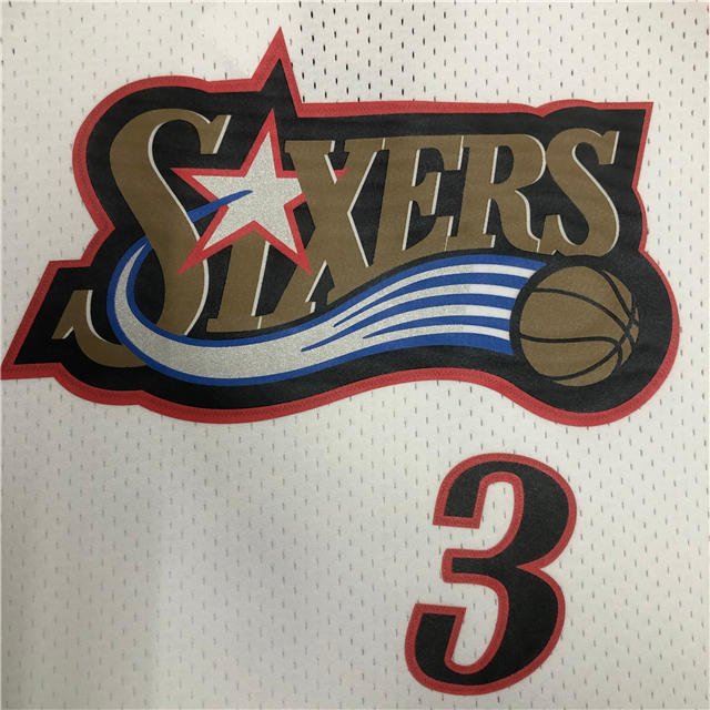 ALLEN IVERSON PHILADELPHIA 76ERS THROWBACK JERSEY (HEAT APPLIED) - Prime Reps