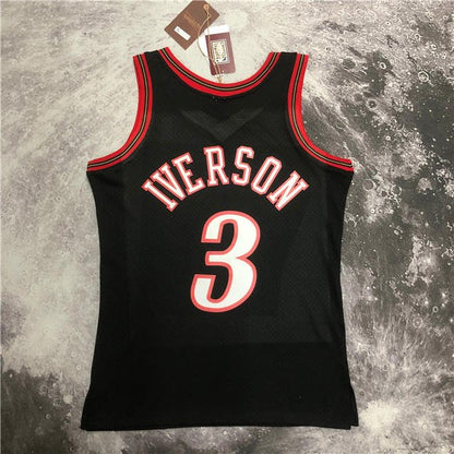 ALLEN IVERSON PHILADELPHIA 76ERS THROWBACK JERSEY (HEAT APPLIED) - Prime Reps